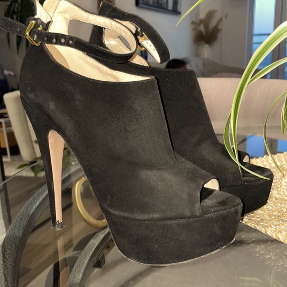 PRADA Peep Toe Booties - Picture 2 of 3